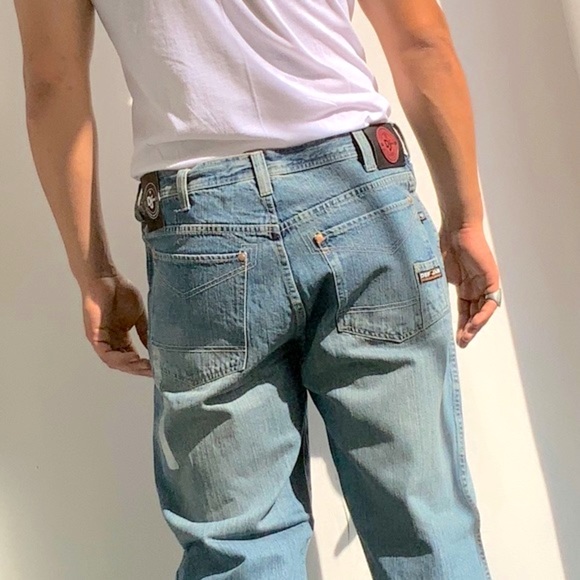 Men’s Def Jam Sandblast Blue Denim Pants - Picture 6 of 8